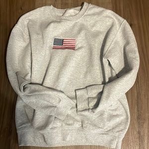 American flag sunkissed coconut crewneck